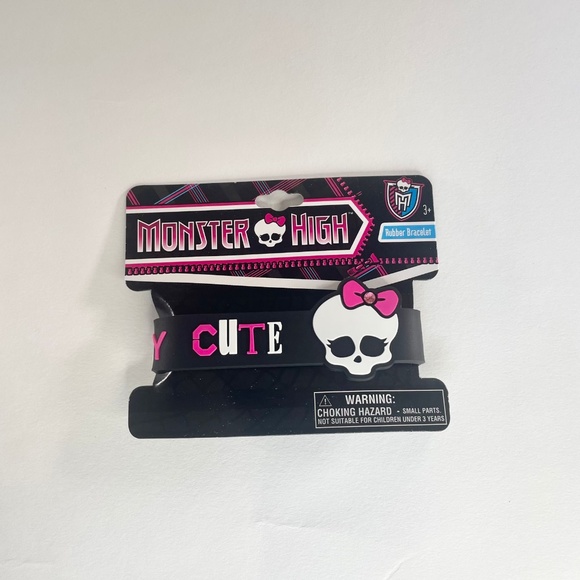 Monster High Scary Cute Black Rubber Bracelet For Kids Halloween - Picture 1 of 3